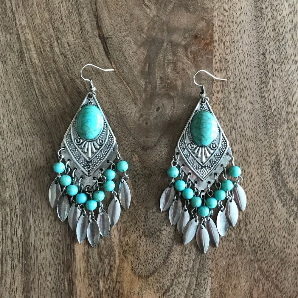 Turquoise Boho Earrings
